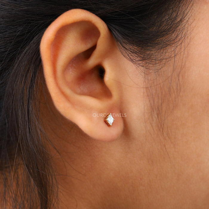 Kite Cut Lab Grown Diamond Stud