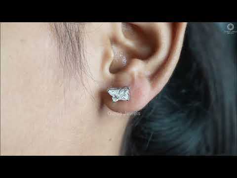 Youtbe Video of Butterfly Cut Diamond Stud Earrings.