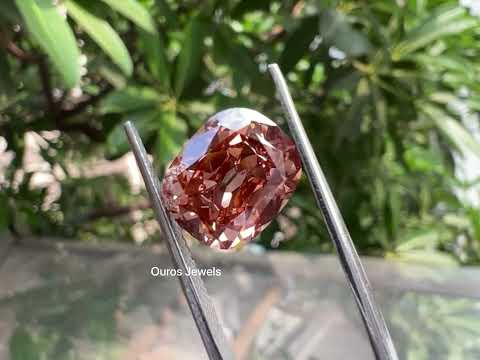 [Video of Pinkish Brown Lab Diamond]-[Ouros Jewels]