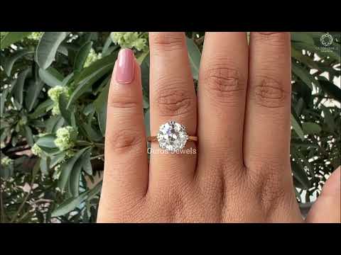 round solitaire diamond ring in old european cut