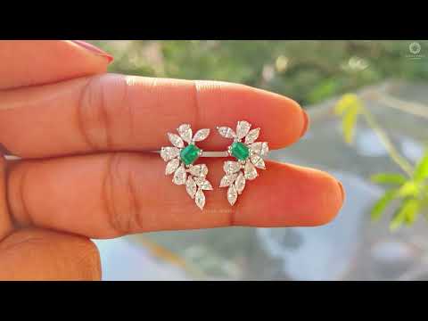 youtube video showing marquise and cluster diamond earrings