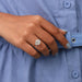 10k solid gold emerald diamond ring 