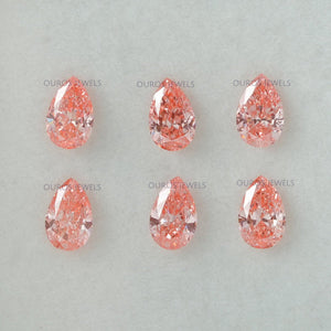 [0.33 Carat Each Pink Pear Loose Diamond] [Ouros Jewels]