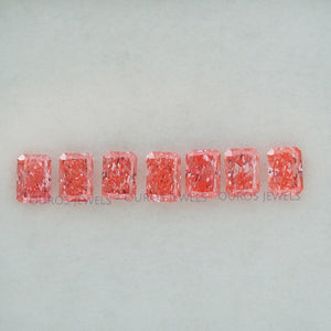 0.33 Carat Each Radiant Pink Loose Diamond