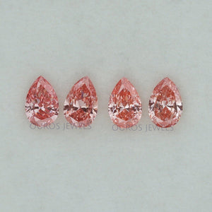 [Pink Pear Cut CVD Diamond] [Ouros Jewels]]