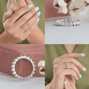 [Handcrafted Round Diamond Stackable Band For Love]-[Ouros Jewels]