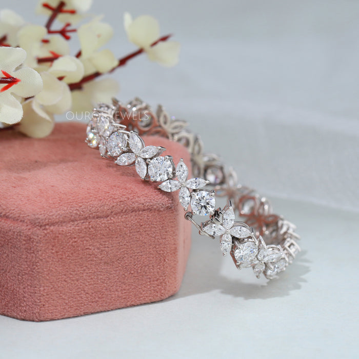 Pink Diamond Marquise Bracelet