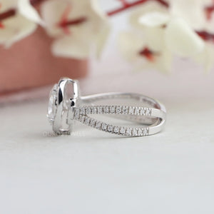 [925 Sterling Silver Diamond Ring]-[Ouros Jewels]