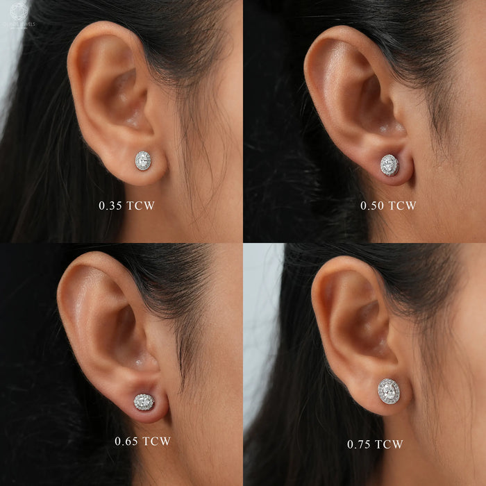 Oval Stud Earrings