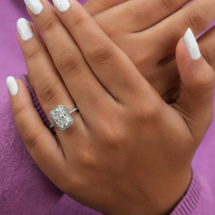 Emerald Cut Diamond Ring | Halle | Emerald Cut Engagement Rings