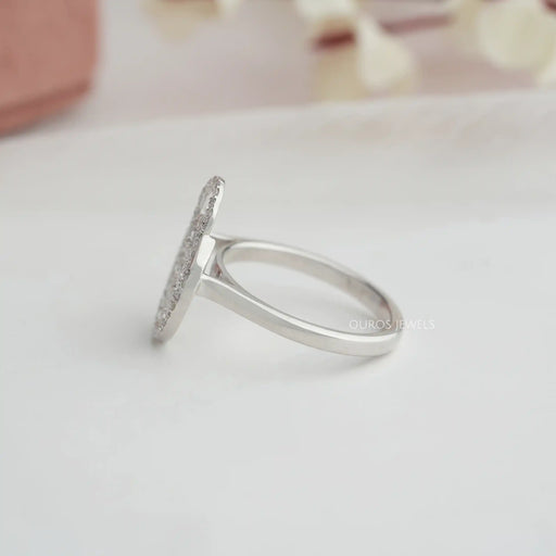 925 sterling silver band of round circle engagement ring