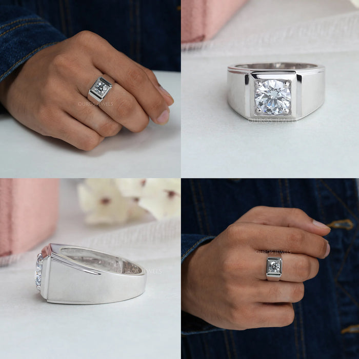 Men's 1 ct Solitaire Diamond Wedding Ring