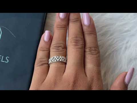 Youtube video of Round diamond cluster wedding band