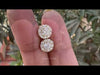 round diamond halo stud earrings