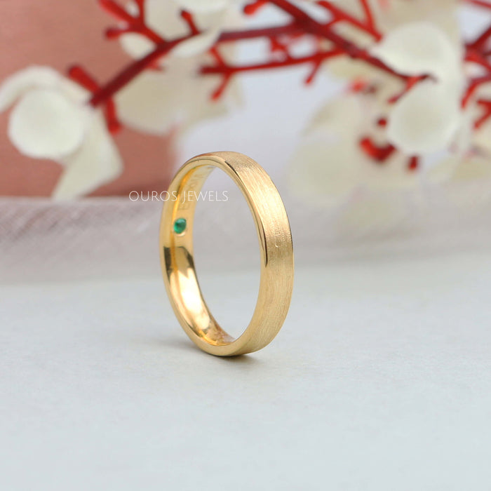 mens unique yellow gold wedding band 