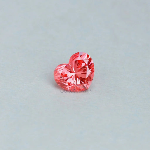 0.52 Carat Pink Heart Cut Lab Grown Diamond