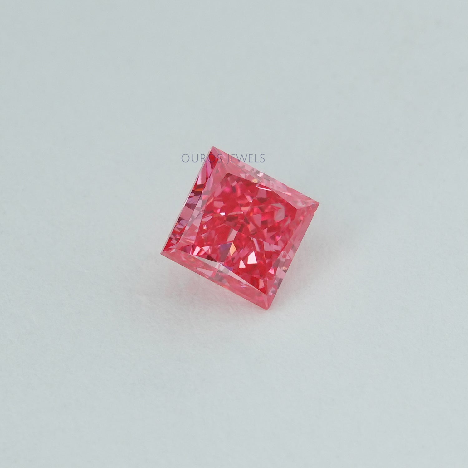 Princess Cut Pink Diamond Loose — Ouros Jewels
