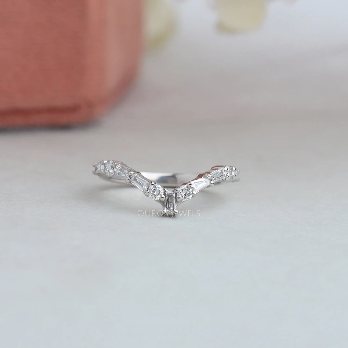 Tapered baguette wedding band 2025